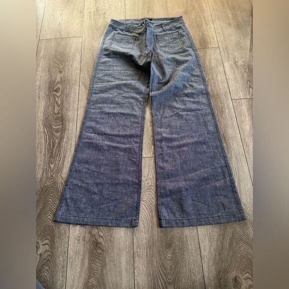 Express vintage 55% linen 45% cotton bell bottom pants - Picture 1 of 4